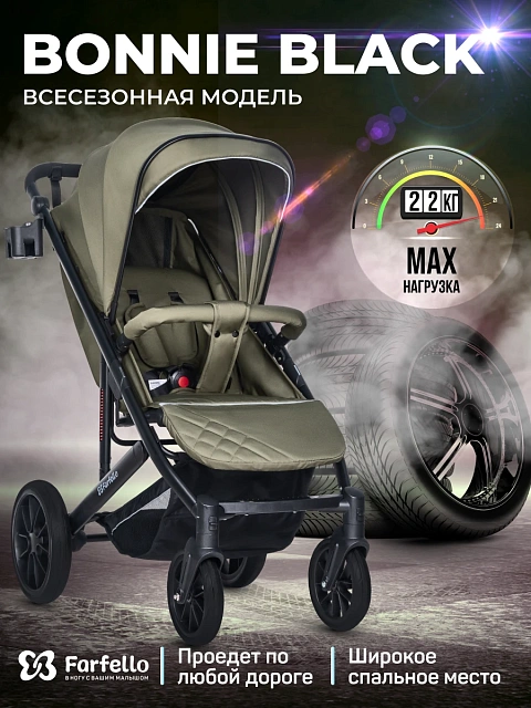 Коляска детская прогулочная Вonnie black
